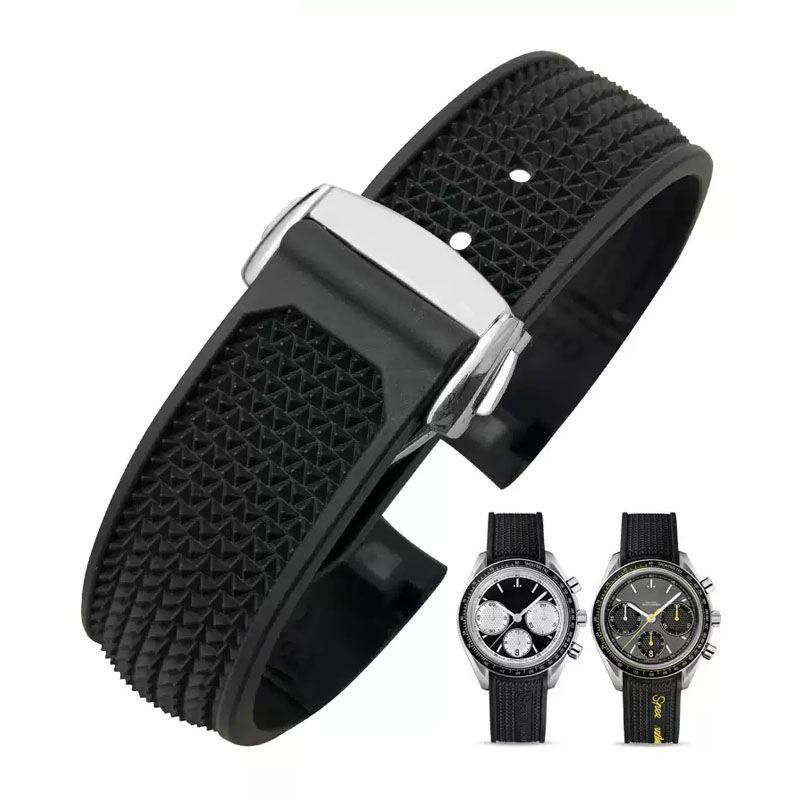 Rubber Watchband For Omega Spe - огляд і ціна Omega Watch Speedmaster