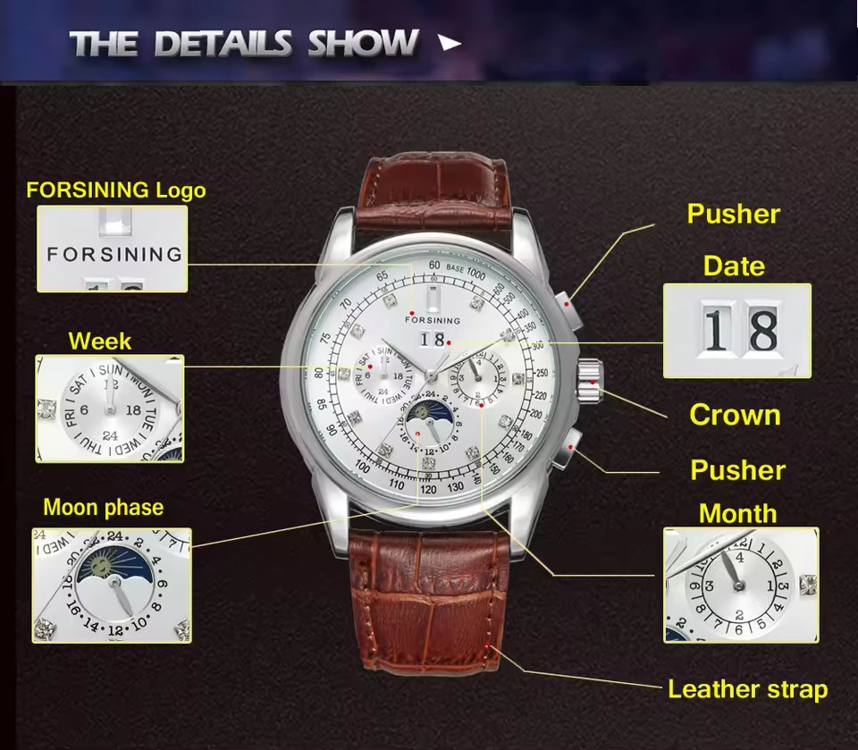 FORSINING Replica Multifunctio - огляд і ціна Patek Philippe Watch Aquanaut