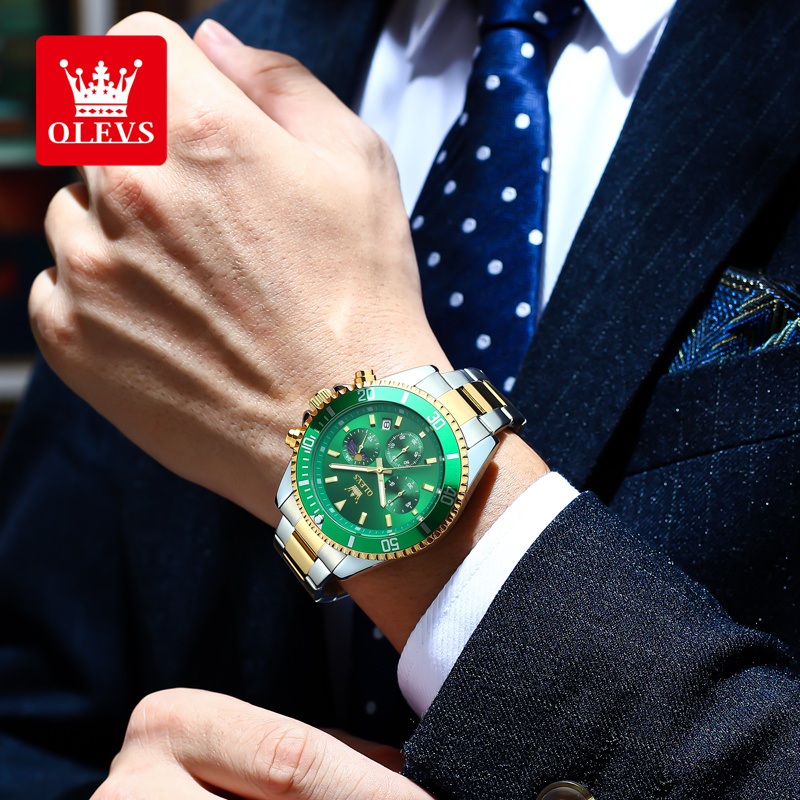 OLEVS 2870 Men's Watches Moon  - огляд і ціна Rolex Watch Datejust
