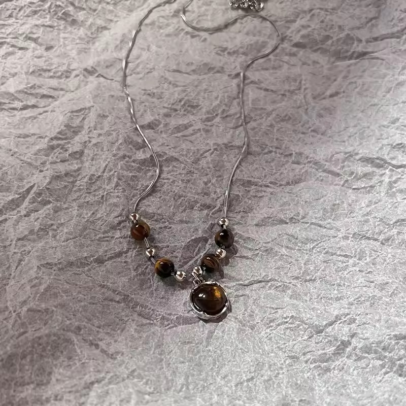 Boho Natural Tiger Eye Stone B - огляд і ціна Butterfly Clasp Deployant